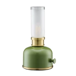 PR Home Lámpara de mesa LED recargable Frida, verde, altura 22 cm