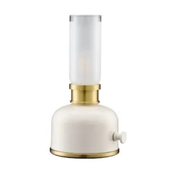 PR Home Lámpara de mesa LED recargable Frida, beige, altura 22 cm