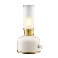 PR Home Lámpara de mesa LED recargable Frida, beige, altura 22 cm