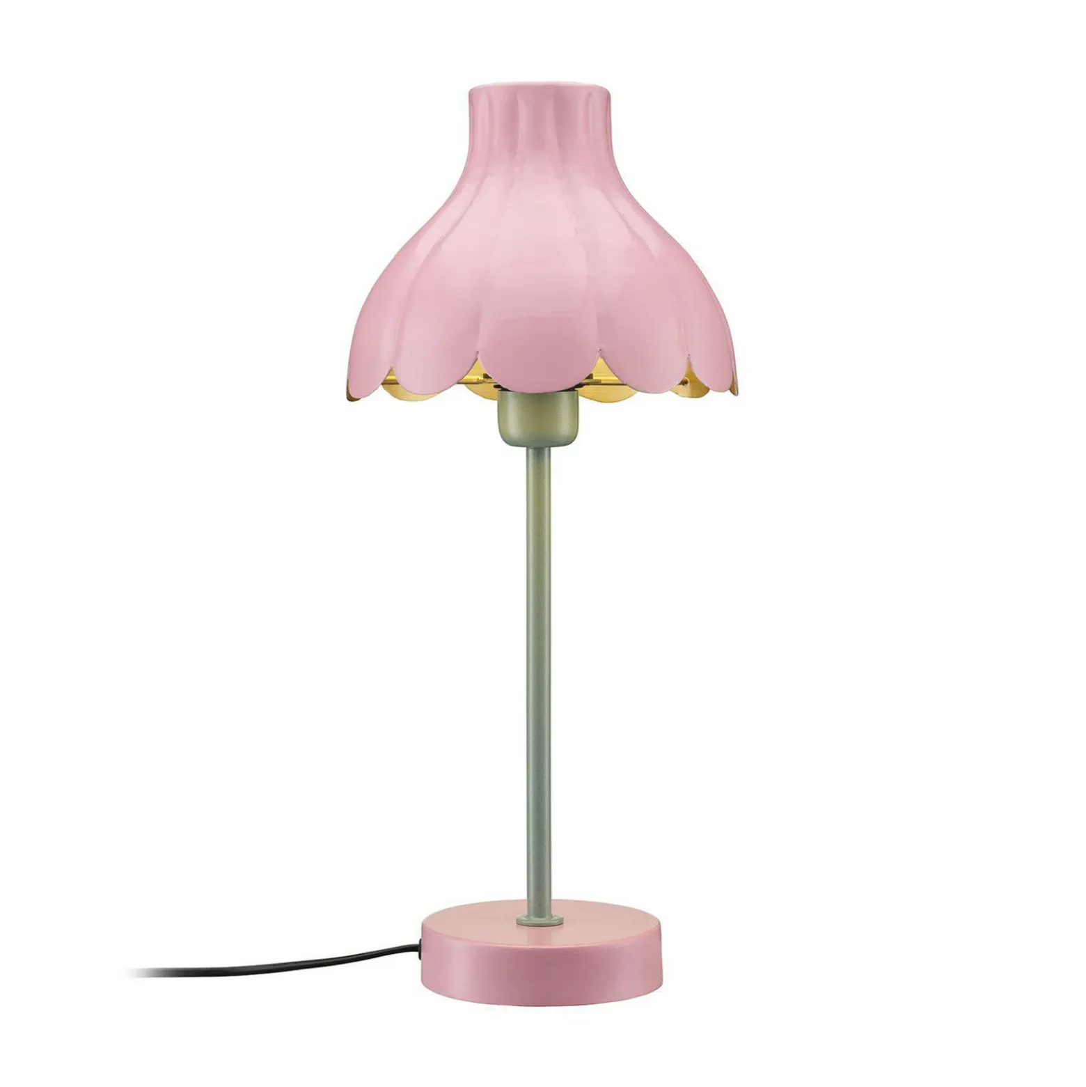 PR Home Lámpara de mesa Wera, rosa/verde, altura 47 cm, metal