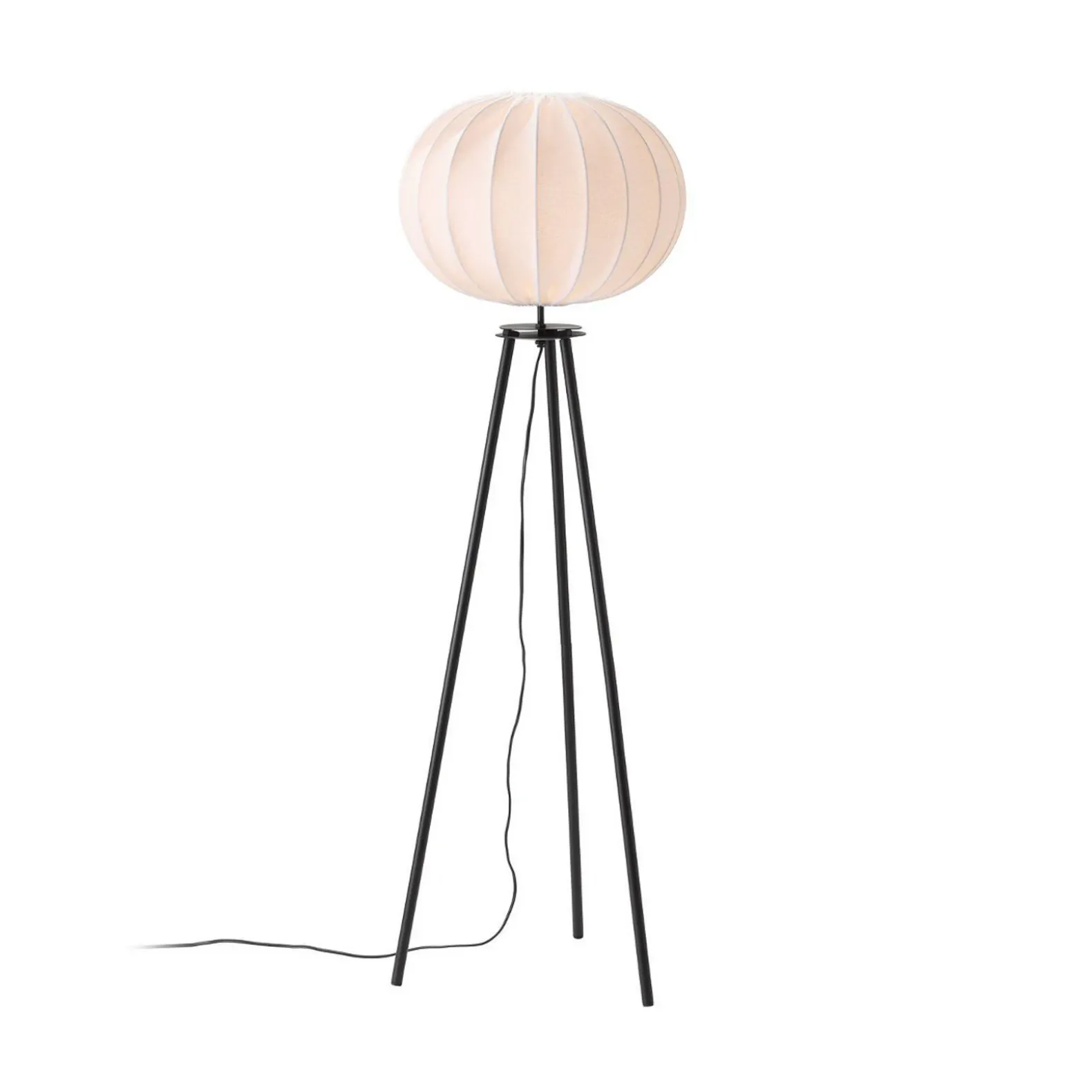 PR Home Lámpara de pie Base, negra, altura 125 cm, textil