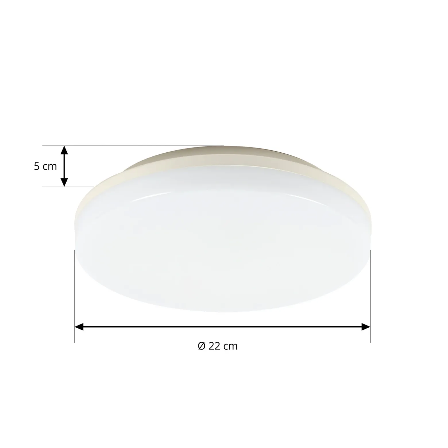 Prios Artin plafón LED, sensor, redondo, 22 cm