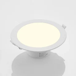 Prios foco empotrable LED Rida, blanco. Ø 23 cm, 25W, CCT, IP44