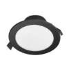 Prios foco empotrable LED Rida, negro, 14,5 cm, 12 W, CCT