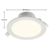 Prios foco empotrable LED Rida, blanco. Ø 19 cm, CCT, IP44