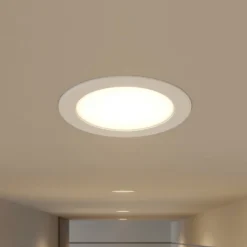 Prios foco empotrable LED Rida, blanco. Ø 19 cm, CCT, IP44