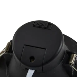 Prios foco empotrable LED Rida, negro, Ø 12 cm, CCT, IP44