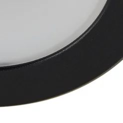 Prios foco empotrable LED Rida, negro, Ø 10 cm, CCT, IP44