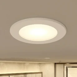 Prios foco empotrable LED Rida, blanco. Ø 10 cm, CCT, IP44