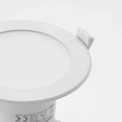Prios foco empotrable LED Rida, blanco. Ø 12 cm, CCT, IP44