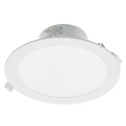Prios foco empotrable LED Rida, blanco. Ø 23 cm, 25W, CCT, IP44