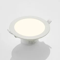 Prios foco empotrable LED Rida, blanco. Ø 19 cm, CCT, IP44