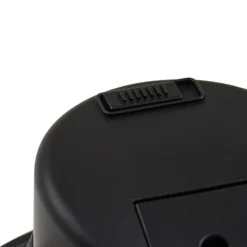 Prios foco empotrable LED Rida, negro, Ø 12 cm, CCT, IP44