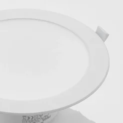 Prios foco empotrable LED Rida, blanco. Ø 23 cm, 30W, CCT, IP44