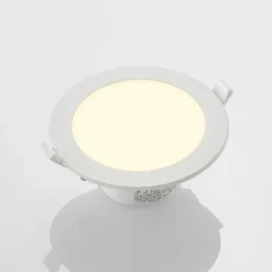 Prios foco empotrable LED Rida, blanco. Ø 15 cm, CCT, IP44