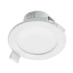 Prios foco empotrable LED Rida, blanco. Ø 10 cm, CCT, IP44