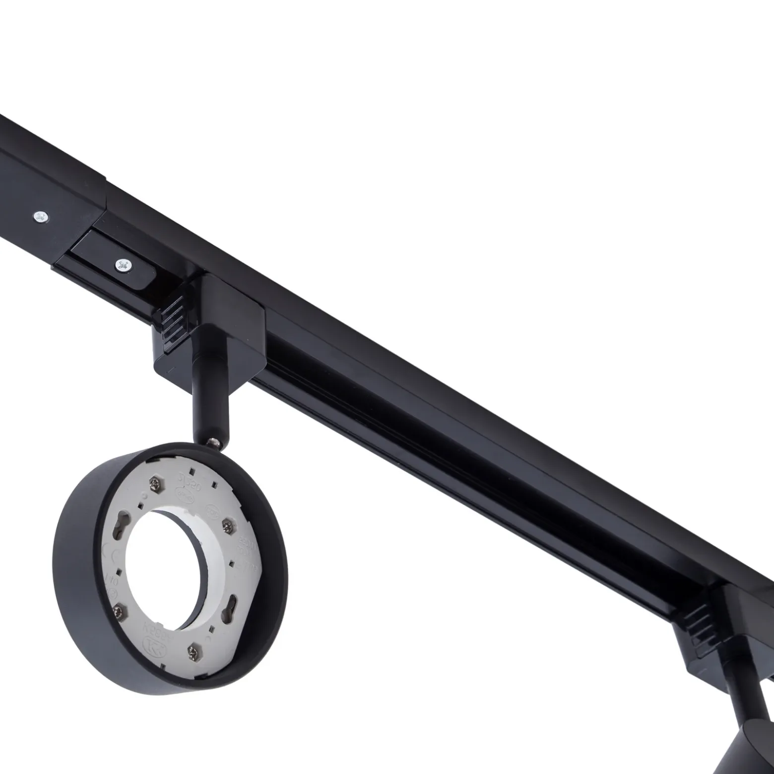 Prios Jardani sistema de riel monofásico 3 luces negro