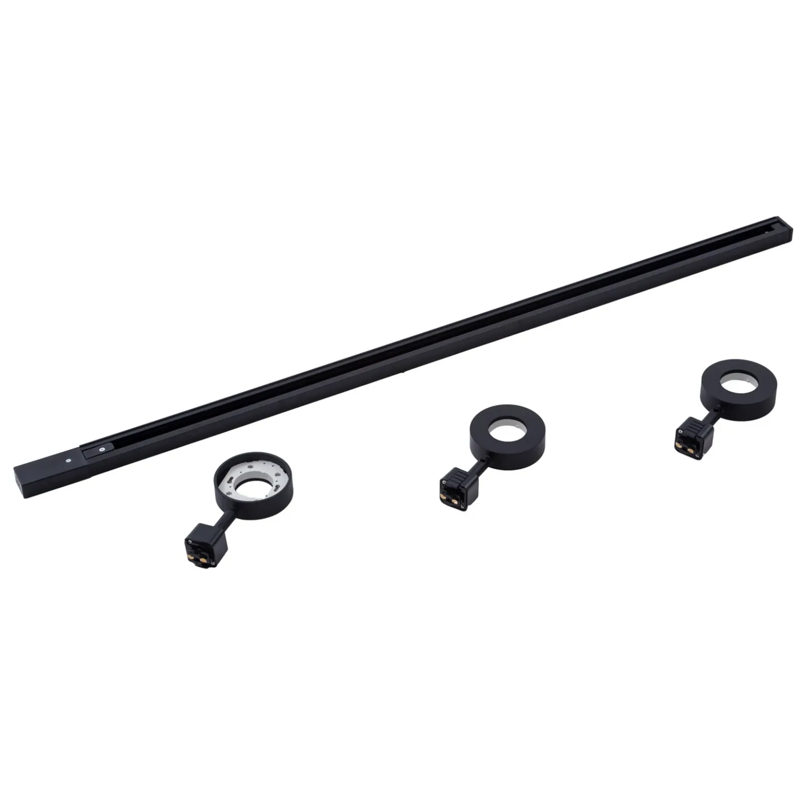 Prios Jardani sistema de riel monofásico 3 luces negro