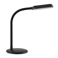 Prios LED lámpara de mesa recargable Opira, negro, USB, regulador táctil