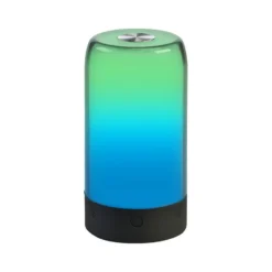 Prios lámpara de mesa LED recargable Valtari, blanca, altura 19 cm, RGB