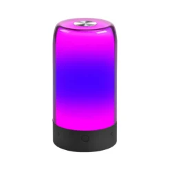 Prios lámpara de mesa LED recargable Valtari, blanca, altura 19 cm, RGB