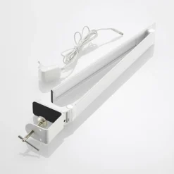 Prios lámpara de mesa LED Tamarin, altura 40 cm, blanca, atenuable