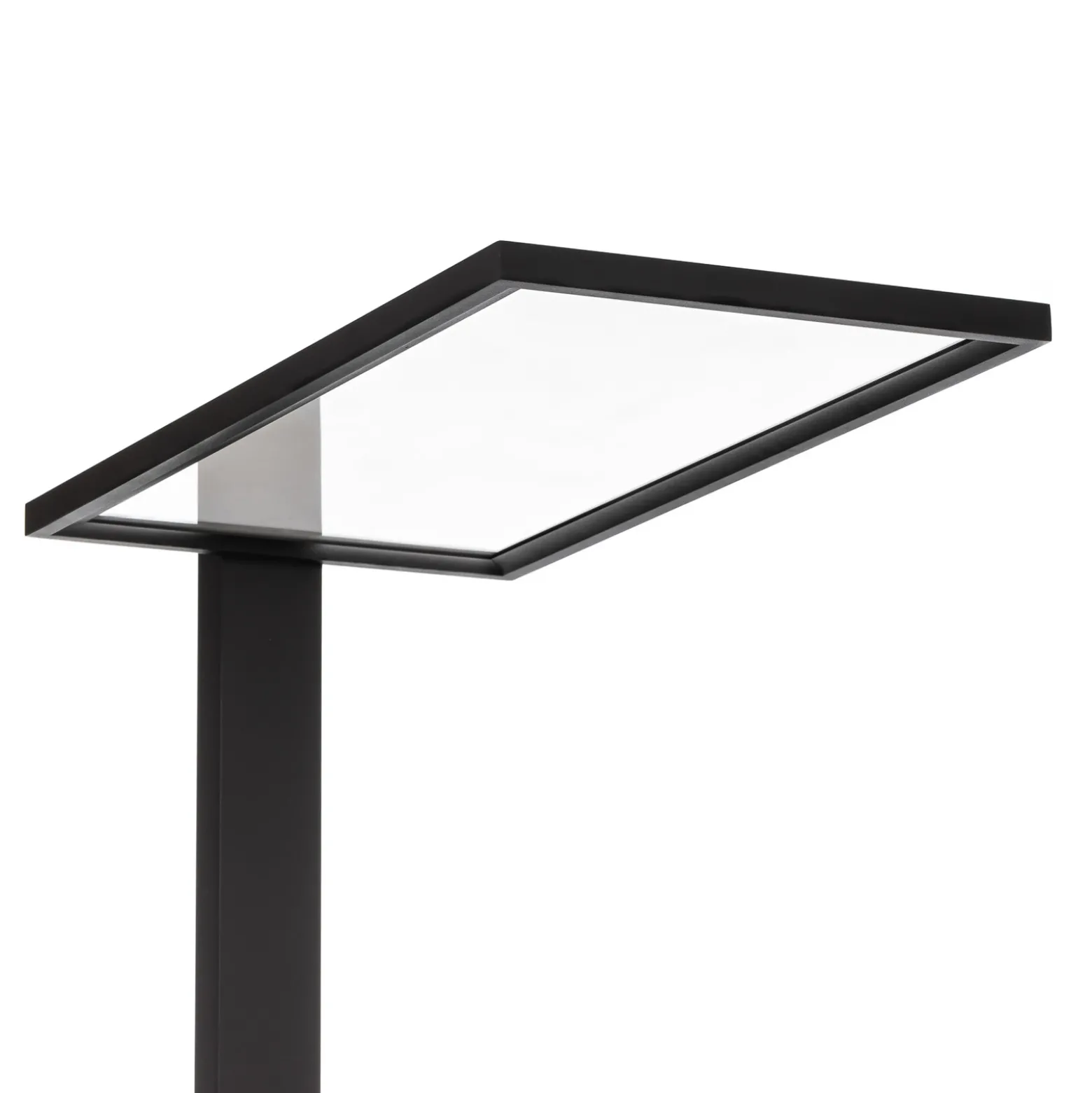 Prios lámpara de pie LED para oficina Taronis, negra, 195 cm, atenuable