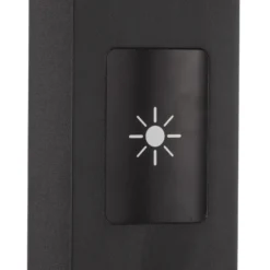 Prios lámpara de pie LED para oficina Taronis, negra, 195 cm, atenuable