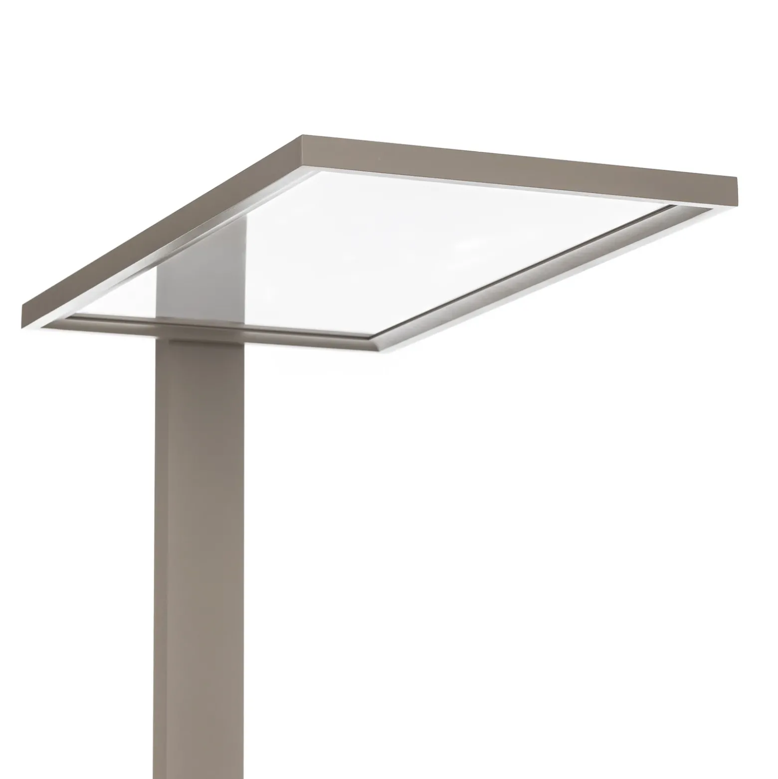 Prios lámpara de pie LED para oficina Taronis, plata, 195 cm, atenuable