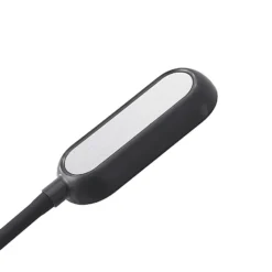 Prios lámpara de pinza LED Najari, negra, batería recargable, USB, 51 cm