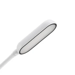 Prios lámpara de pinza LED Najari, altura 51 cm, blanco, batería recargable, USB