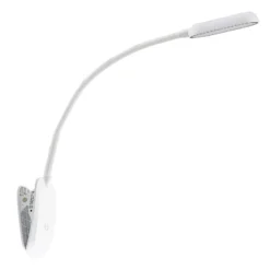 Prios lámpara de pinza LED Najari, altura 51 cm, blanco, batería recargable, USB