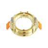 Prios lámpara de techo empotrable Fibur, oro, aluminio, Ø 8,2 cm