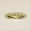 Prios lámpara de techo empotrable Fibur, oro, aluminio, Ø 8,2 cm