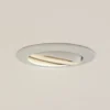 Prios lámpara de techo empotrable Fibur, blanco, aluminio, Ø 8,2 cm