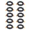 Prios lámpara de techo empotrable Fibur, negro, zinc, Ø8,2cm, 10pcs