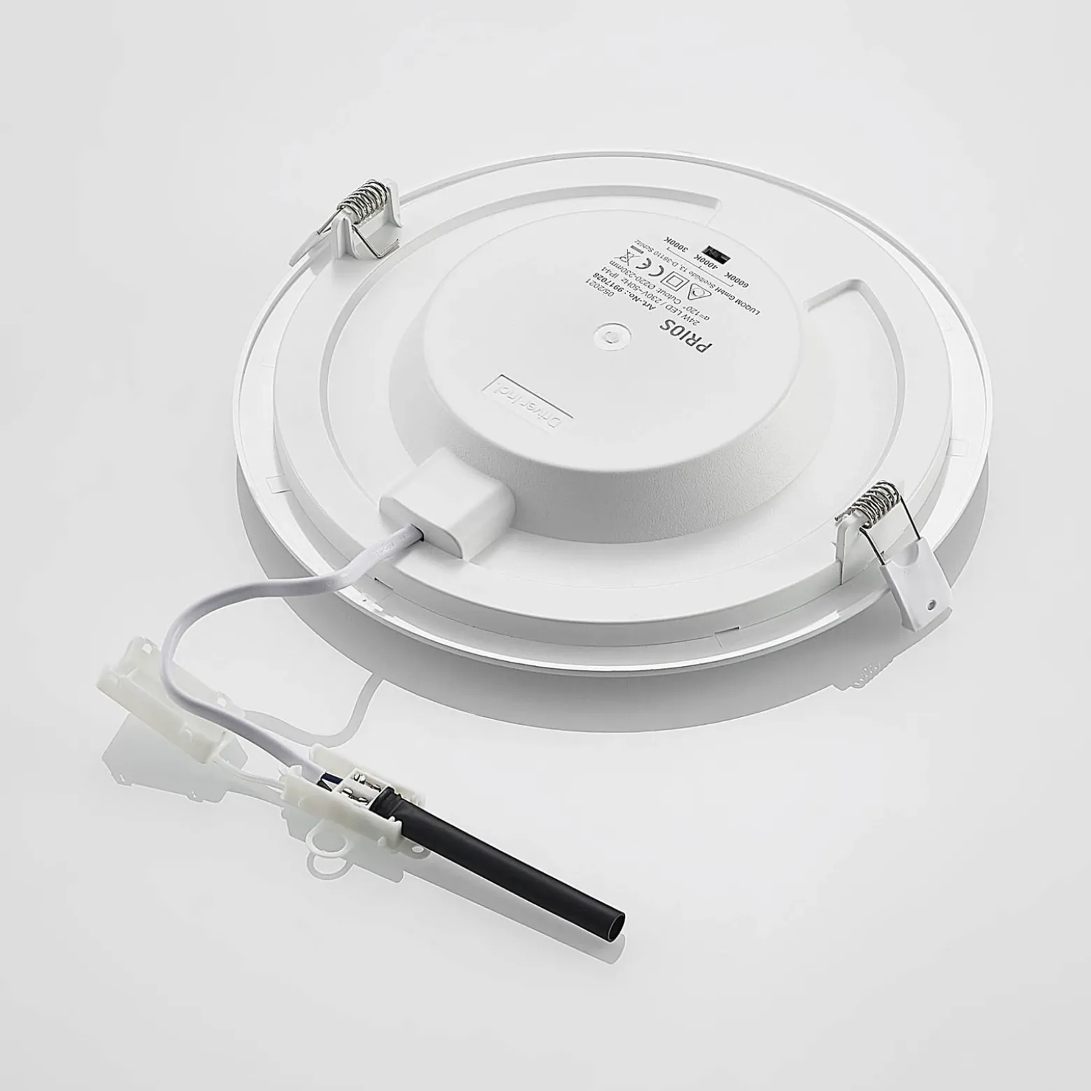 Prios lámpara empotrable LED Cadance, blanco, 24cm, juego de 10, CCT