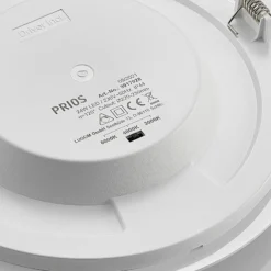 Prios lámpara empotrable LED Cadance, blanco, 24cm, juego de 10, CCT
