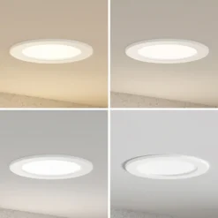 Prios lámpara empotrable LED Cadance, blanco, 17 cm, juego de 10, CCT