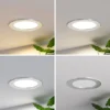Prios lámpara empotrable LED Cadance, plata, 17 cm, CCT, IP44