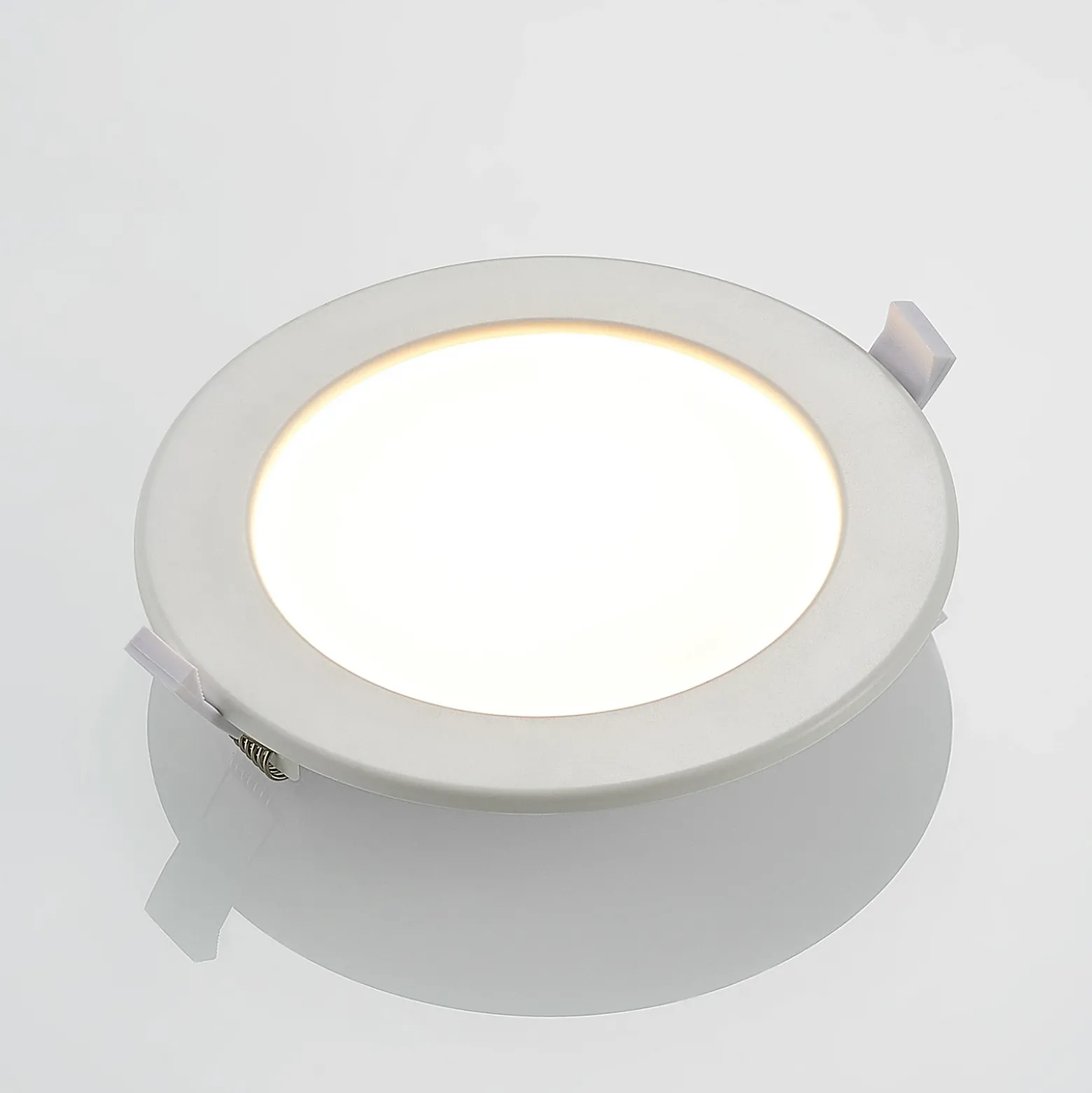 Prios lámpara empotrable LED Cadance, blanco, 17 cm, juego de 3, CCT