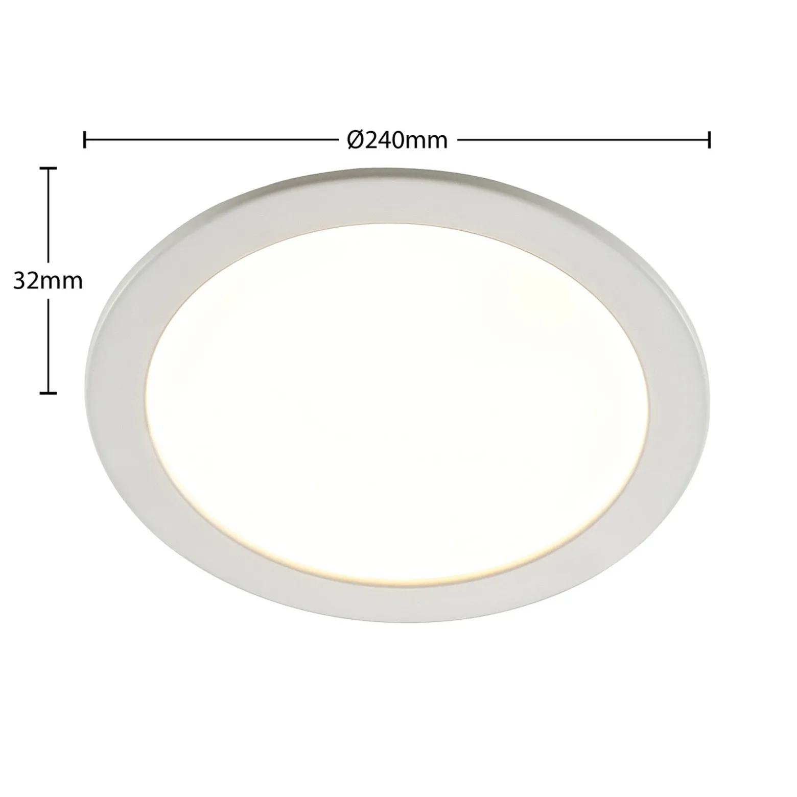 Prios lámpara empotrable LED Cadance, blanco, 24 cm, juego de 3, CCT