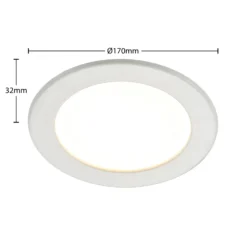 Prios lámpara empotrable LED Cadance, blanco, 17 cm, juego de 3, CCT