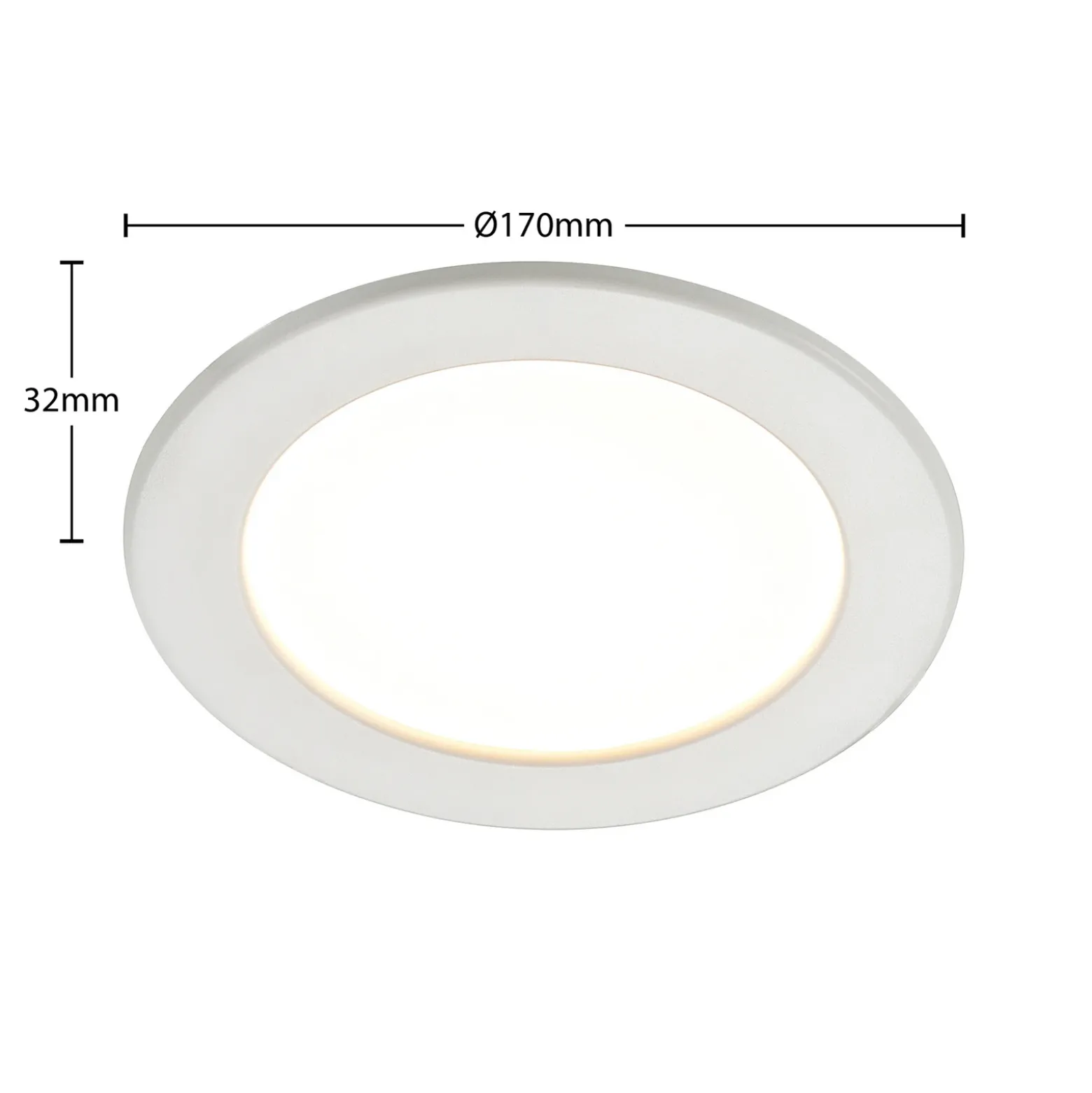 Prios lámpara empotrable LED Cadance, blanco, 17 cm, juego de 3, CCT