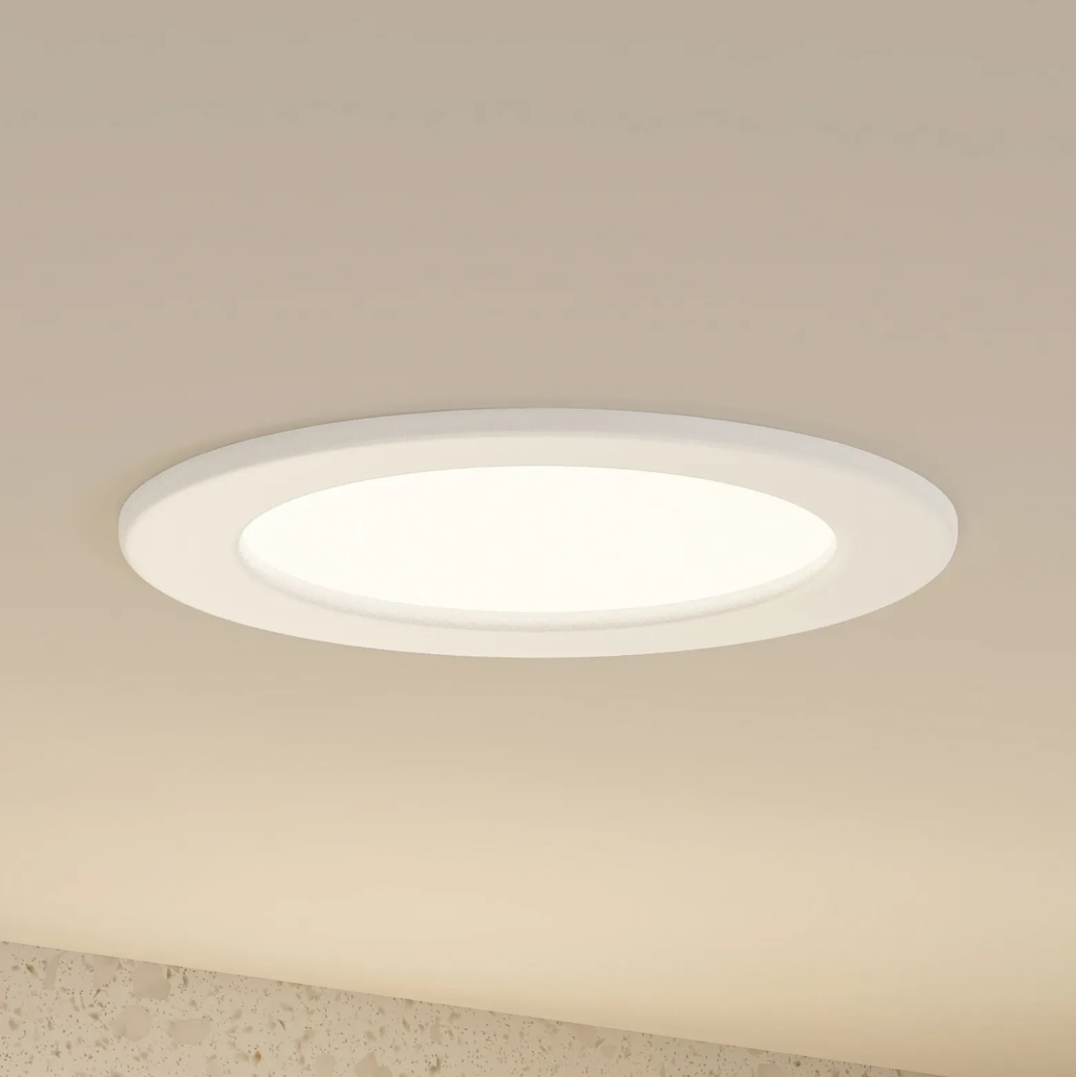 Prios lámpara empotrable LED Cadance, blanco, 17 cm, juego de 3, CCT