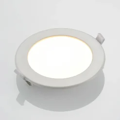 Prios Lámpara empotrable LED Cadance, blanca, 17 cm, CCT, IP44