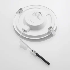 Prios lámpara empotrable LED Cadance, plata, 22 cm, CCT, IP44