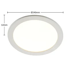 Prios lámpara empotrable LED Cadance, blanco, 24 cm, juego de 3, CCT