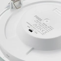 Prios lámpara empotrable LED Cadance, blanco, 22 cm, juego de 3, CCT