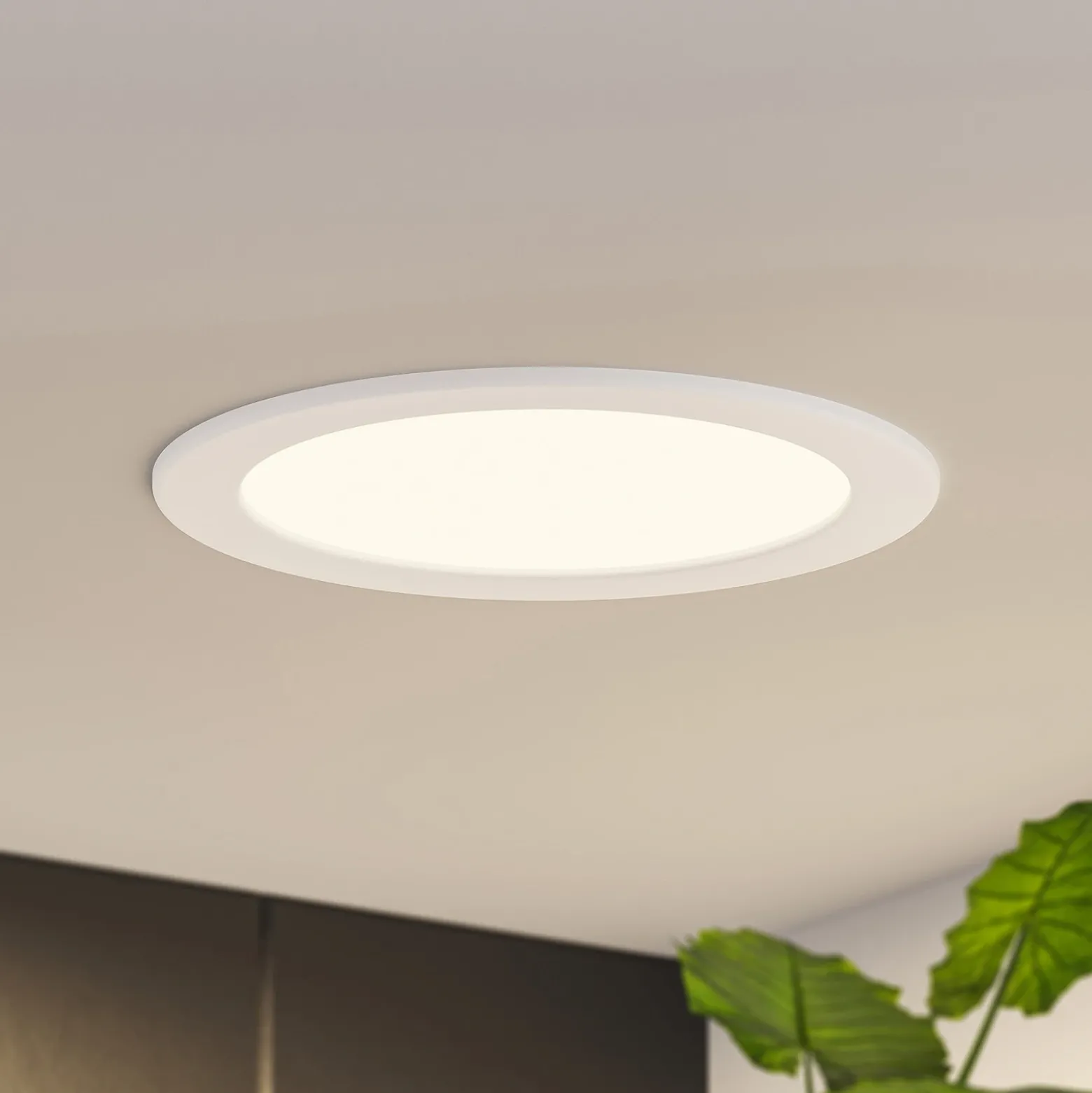 Prios lámpara empotrable LED Cadance, blanco, 22 cm, juego de 10, CCT